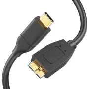 Premium Type-C to Micro USB 3.0 Adapter Cable USB-C Cord For External Hard Drive