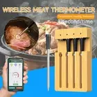 Wireless Smart Meat Thermometer with Bluetooth Long Range Measures For BBQ Oven