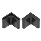 Rubber Furniture Covers Angle Caps L Shaped 24 x 24 x3mm Table Chair Legs 20Pcs