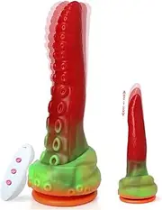Thrusting Monster Dildo Sex Toys,9.05" Fantasy Tentacle Realistic Thick Dildos Vibrator Sex Toys for Women with 6 Frequency Telescopic Mode and 8 Frequency Vibration Mode,Big Silicone Dildo Adult Toys with Remote Control & Suction Cup for Women Men