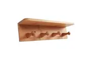 Bamboo Wall Hooks and Shelf