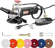 VEVOR Wet Stone Polisher, 10.16 cm Electric Granite Polisher with 6 Variable Speed (1000 to 4000 RPM) and 7 Polishing Pads, 800W Wet Polisher Countertop Concrete Grinder Buffer for Marble Stone Tile