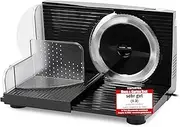 Emerio MS-125000.1 All-Purpose Slicer, Made in The EU, Stainless Steel Knife Unit Produced in Germany, Adjustable 0-17 mm, BPA-Free, Space-Saving, Foldable, with Safety Switch, Eco 100 Watt, Black