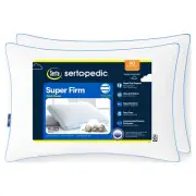 Super Firm Pillows Serta Bed Sleeping Pillow Standard Queen Soft Set of 2 New