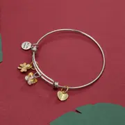Inspiring Adjustable Charm Bangle Embellished With SWAROVSKI® Crystals