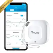 Mini Wireless Bluetooth Hygrometer Thermometer with Alert, Data Storage & 262Ft