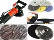 stone concrete wet polisher 4" 5"- 3 Step polish pad 12 PC granite marble buffer