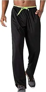 [Generic] Lowers Breathable Zipper Pockets Jogger Sweatpants Pants Running Mesh Men's Pants Men Suit