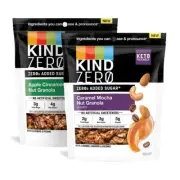 KIND Zero Added Sugar Granola Variety Pack Apple Cinnamon Nut & Caramel Mocha...