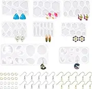 Resin Jewelry Molds, Jewelry Molds for Resin Casting, Silicone Molds for Epoxy Resin, Pendant Mold for DIY Gem Cabochon Pendant, Earring, Necklace Jewelry Making