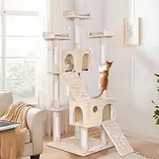 Cat Tree Scratching Post Scratcher Tower Condo House Furniture Wood 180cm in Beige Colour