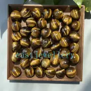 50PCS Wholesale Natural Tiger’s Eye Jasper Sphere Quartz Crystal Ball Gem 20mm+