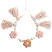 Boho Tassel Garland Flower Nursery Decor Boho Wall Hangings Pastel Tassel