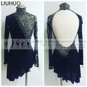 Figure Skating Dress Competition Costumes Lace Children Long Sleeves Rhythmic
