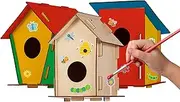 9 DIY Bird House Kits For Children to Build - Wood Birdhouse Kits For Kids to Paint - Unfinished Wood Bird Houses to Paint for Kids - Wood Craft Project Kits - Summer Crafts for Girls & Boys