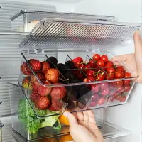 在飛比找樂天市場購物網優惠-保鮮盒 冰箱食品透明收納整理盒保鮮專用家用密封餃子盒子塑料帶
