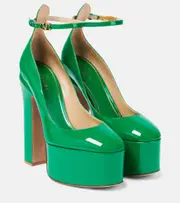 [Valentino Garavani] Valentino Garavani Tan-Go 155 leather platform pumps AU 8 green