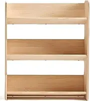 Solid Wood Children's Bookcase Pictures Book Display Rack Toddler Book Shelf Organizer for Books Magazines Coloring Books