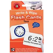 Learning Can Be Fun Write & Wipe Time Flashcards