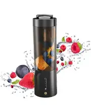 16 Oz Portable Blender with 6 Blades, USB Rechargeable, Magnetic Charging, Black
