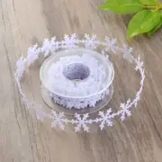2 Pcs Snowflake Decorative Belt String Ribbon Ribbons for Crafts Decoration