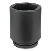 Socket, 1 in Drive Size, 1-3/4 in Socket Size, Hex, 6-point, Deep Length Grey