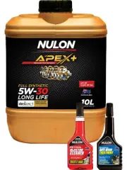 Nulon Apex+ 5W-30 Engine Oil 10L + Anti-Wear Treatment & Petrol Injector Cleaner