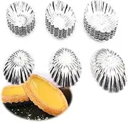 30pcs 3 sizes fluted oval boat shape anodic aluminium cake tart molds cupcake jelly mould cheese moulds DIY bakery tools