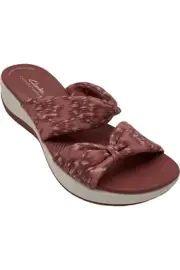 Clarks Cloudsteppers Jersey Slide Sandals Arla Coast Rose Interest