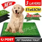 Indoor Dog Pet Potty Training Portable Toilet Large Loo Pad Tray 3/4 Grass Mat