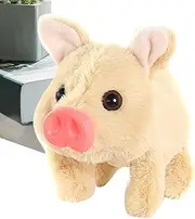 Pig Plush Toy - Soft Electric Plush Toys with Smart Voice Control | Skin-Friendly Interactive Toy Pig | Stuffed Animal Wild Cute Pig Plush Toy for Easter Baby Kids Girls Boys Adults