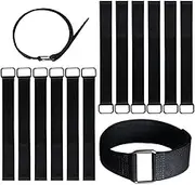 VIGAER 12 inch Reusable Fastening Cable Straps - Hook and Loop Fixing Straps - 12 Pack