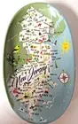 NWT State of New Jersey Map Galleryware Melamine Dish Tidbit Tray