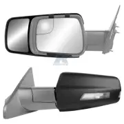 K Source 80730 Exterior Towing Mirror; Snap & Zap; Snap On; Black; Pair