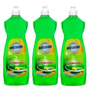 3x Northfork 1L Biodegradable Dishwashing Dishes Concentrated Liquid/Soap Lemon