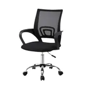 Artiss Mesh Office Chair Computer Gaming Desk Chairs Work Study Stool Mid Back 2 - Black