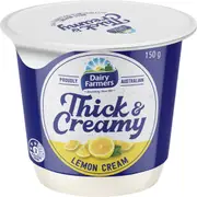 Dairy Farmers Thick & Creamy Lemon Cream Yoghurt 150g