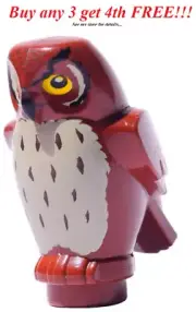 ☀️NEW LEGO Minifigure Mini Figure Minifig Animal Pet Bird Owl Printed Brown
