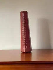 Frank Lloyd Wright Pinnacle Tall Vase by Haeger Pottery Dark Red Brick