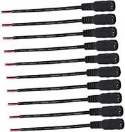 ARTIBETTER Power Supply 10pcs 5.5x2.1mm Dc Female Power Connectors 12v Cable for CCTV