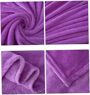 PERSELOSO Lightweight Flannel Fleece Blanket Warm Winter Blanket for Camping Travel Home Use Soft Light Purple