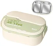 Stainless Steel Lunch Box - Steel Lunch Box for Kids - Leakproof Lunch Box for Kids, Microwave Safe, Insulated Metal Lunch Box with Compartments for Home, Office and School