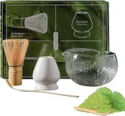 Matcha Tea Set | Bowl Spoon Whisk Matcha Accessories | Exquisite Versatile Traditional Tea Making Tools, Complete Kit for Home Offices Relaxation