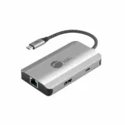SIIG JU-H30L11-S1 USB-C to HDMI with LAN Hub & PD 100W Adapter - Docking Station