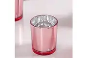 40 Pack Rose Gold Pink Votive Tealight Candle Holders Valentines Day Mercury Wedding Decor Glass Candlestick Party Decorations Bridal Baby Shower Event