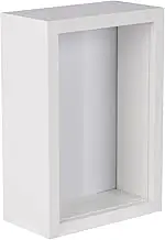 Nicola Spring 3D Shadow Box Photo Frame - 4 x 6 (10 x 15cm) - Pack of 1 - White 3D Photo Frame Picture Frame Deep Box Small Portrait Display Case for Crafts, Keepsakes, Wedding, Graduation