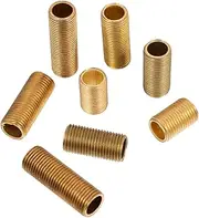 8 Pcs 1 Lighting Fittings Thread Pipes for Lamp Professional Light Rods Luminarias Threaded Light Fixture Rod Professional Threaded Rods Brass Lighting Connecting Rods Golden