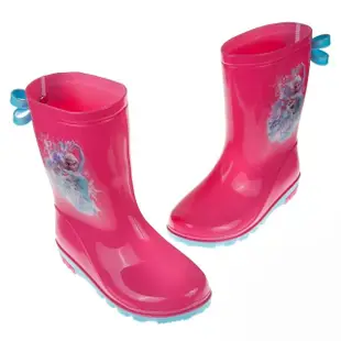 【布布童鞋】Disney冰雪奇緣粉色艾莎蝴蝶結兒童雨鞋(B8K803G)