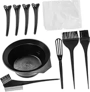 HAKIDZEL 1 Set Professional Hair Dyeing Kit with Hair Tinting Tools Mixing Bowl Brushes Durable Mess Experience for Salon Use