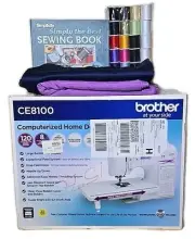 Brother CE8100 Computerized Sewing Machine W/thread, Fabric, & Sewing Book. NEW